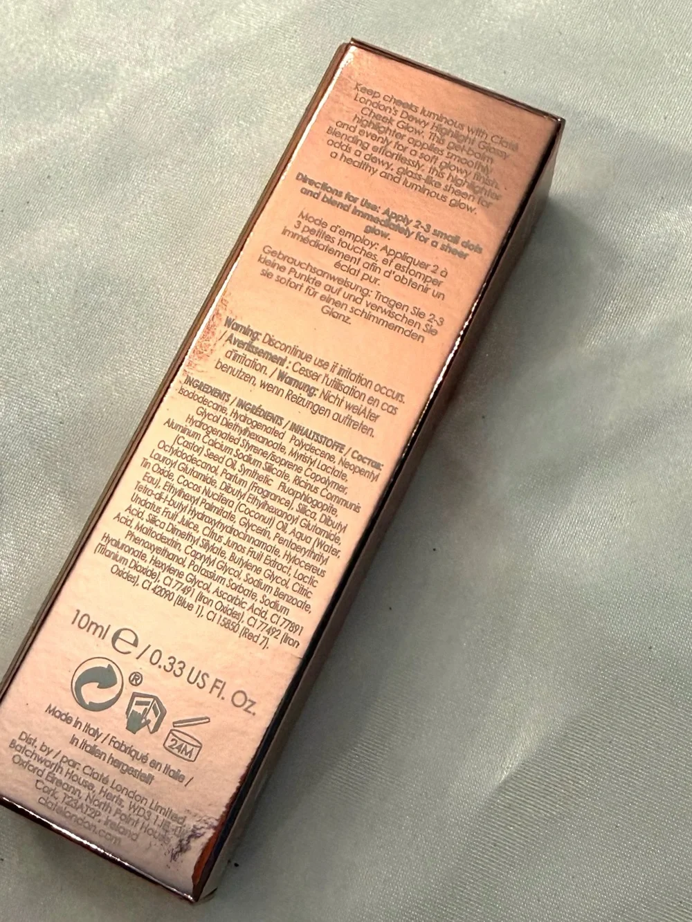Ciate’ London Dewy Highlighter‎ Glossy Cheek Glow DEW DROP DHG001 New